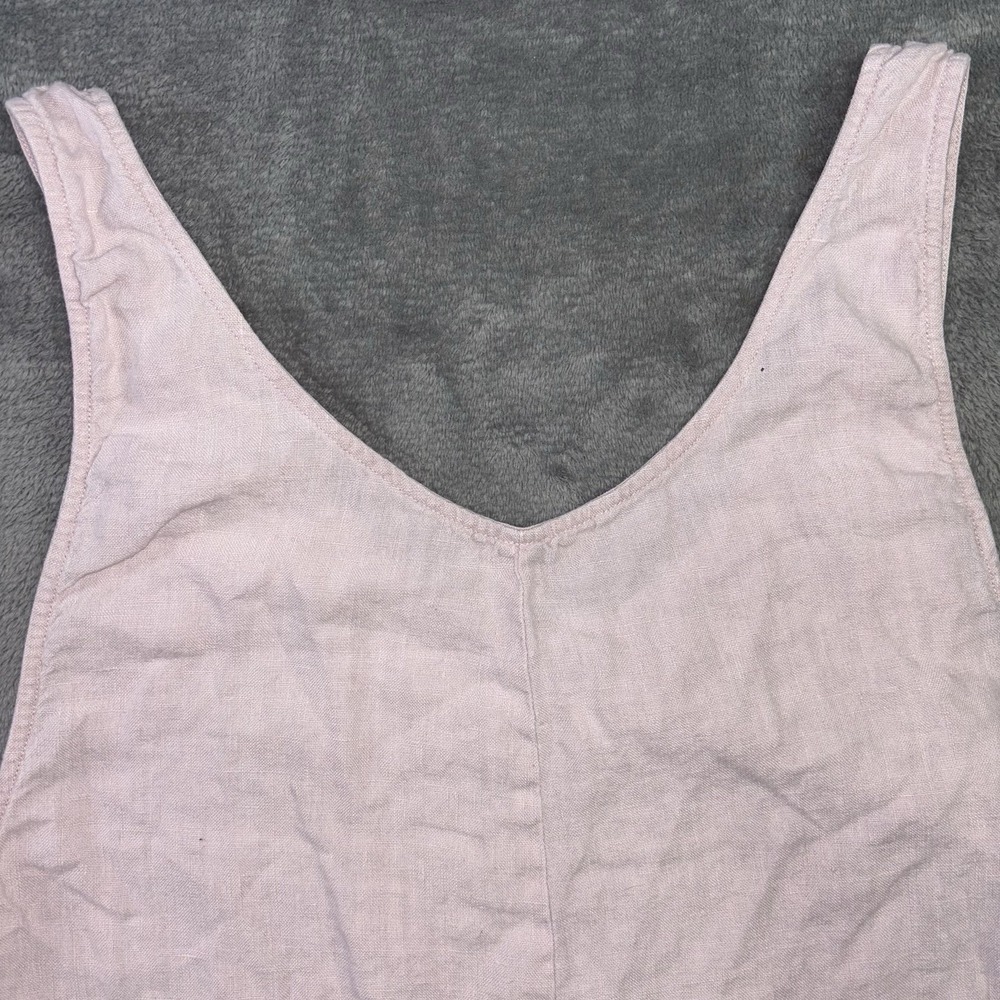 Beyond Nine Jumpsuit Womens M Pink Playsuit Romper 100% Linen Pocket Made in UK - Picture 2 of 14